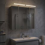 vidaXL Armoire Miroir de Salle de Bain Gris Sonoma 80 x 14.5 x 70 cm