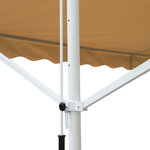 Store double pente manuel rétractable inclinaison réglable métal époxy blanc polyester imperméabilisé anti-uv beige dim. 3 95l x 2 98l x 2 55h m