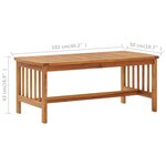 Vidaxl table basse 102x50x43 cm bois d'acacia solide