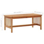 vidaXL Table basse 102x50x43 cm Bois d'acacia solide