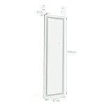 Miroir mural led miroir pleine longueur lumineux à 3 couleurs cadre en mdf 120 x 37cm blanc 20_0006878