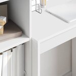vidaXL Bureau avec tiroir avec étagère avec stockage 2 Pièces Blanc