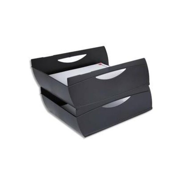 Corbeille à courrier Mega coloris noir REXEL