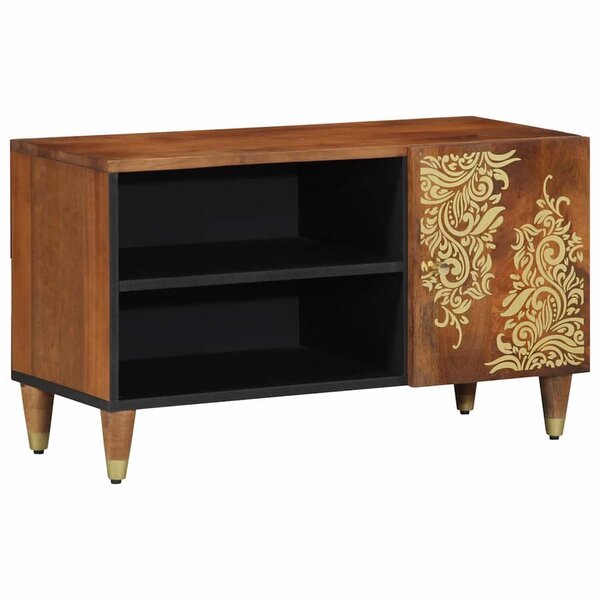 vidaXL Meuble TV Marron 80 x 31.5 x 46 cm Bois de manguier massif