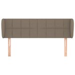 vidaXL Tête de lit avec oreilles Taupe 147x23x78/88 cm Tissu