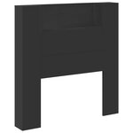 vidaXL Tête de lit Noir 100 x 16 5 x 103 5 cm Bois d'ingénierie