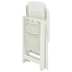 vidaXL Chaises inclinables de jardin 2 Pièces Plastique Blanc