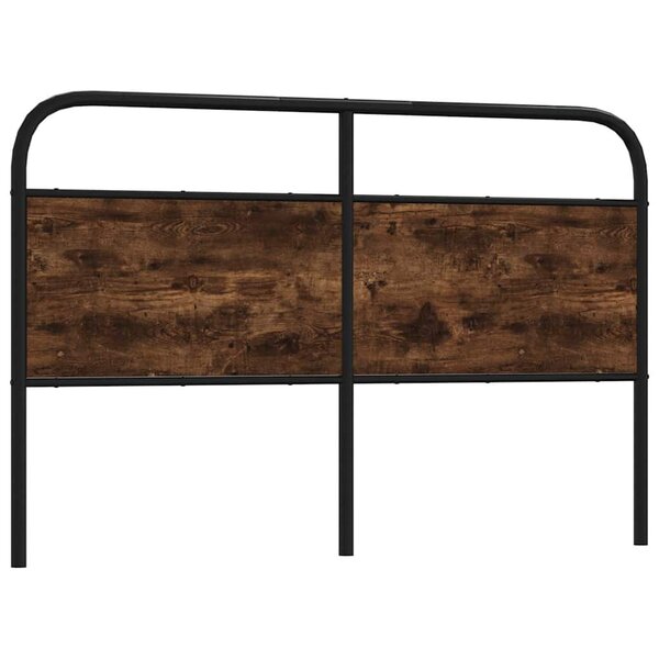 vidaXL Tête de lit chêne fumé 150 cm acier et bois d'ingénierie
