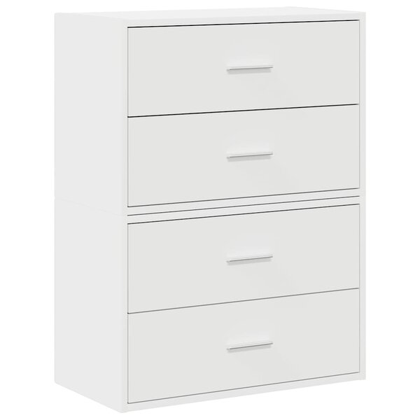 vidaXL Armoires avec 2 tiroirs 2Pièces blanc 60x31x40cm bois d'ingénierie