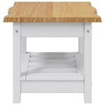 VidaXL Table d'appoint EKAI Blanc 50 x 50 x 45 5 cm Bois de pin massif