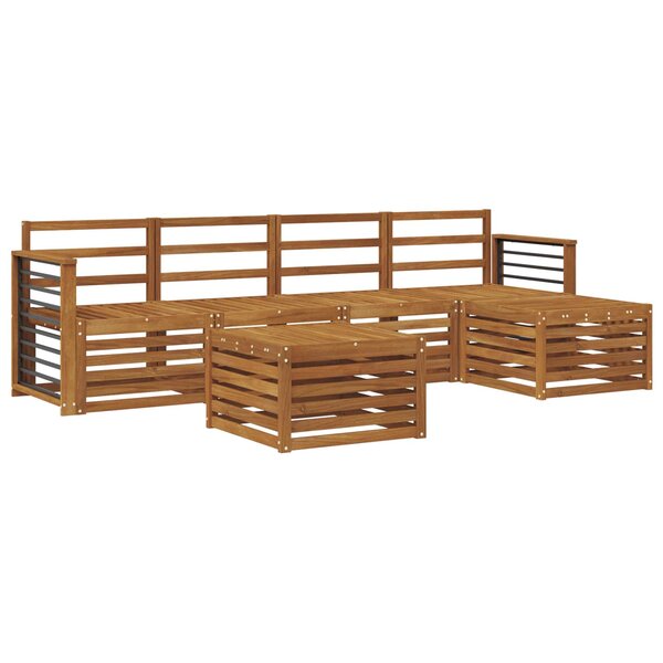vidaXL Ensemble de canapés d'extérieur 6 pc Naturel