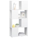 vidaXL Bibliothèque/Séparateur de pièce Blanc 60x24x124 5 cm Aggloméré