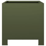 vidaXL Jardinière vert olive 30x30x30 cm acier