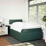 vidaXL Sommier à lattes de lit avec matelas vert foncé 120x190 cm