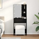 vidaXL Table de Toilette Chêne noir 60 x 40 x 140 cm Bois d'ingénierie