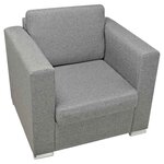 vidaXL Fauteuil gris foncé tissu