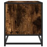 vidaXL Meuble TV chêne fumé 61x40x46 cm bois d'ingénierie et métal