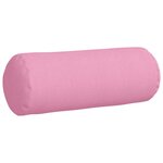 vidaXL Coussins d'accent 2 Pièces Rose Ø 25 x 70 cm tissu