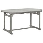 vidaXL Table à dîner de jardin (160-240)x100x75cm Bois d'acacia massif