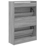vidaXL Armoire à chaussures sonoma gris 60x21x87 5 cm bois ingénierie