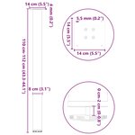 vidaXL Pieds de table de bar 4 pièces Noir 110-112 cm Acier