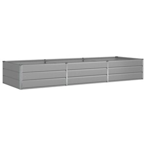 vidaXL Jardinière Gris clair 195 x 100 x 45 cm Acier galvanisé