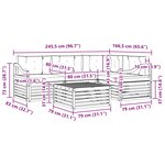 vidaXL Ensemble de canapés d'extérieur 5 pc Blanc et crème Polyester