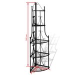 Étagère d’angle pour plantes en noir