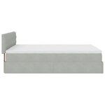 vidaXL Cadre de lit ottoman et matelas gris clair 140x190 velours