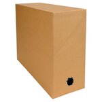 Boite Transfert Dos 120mm Papier Toilé - Havane - X 5 - Exacompta