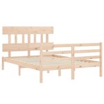 vidaXL Cadre de lit sans matelas 140x190 cm bois massif