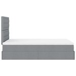 vidaXL Cadre de lit ottoman et matelas gris clair 120x200 cm tissu