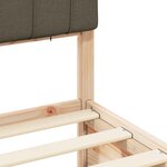 vidaXL Cadre de lit avec tête de lit rembourrée Taupe 135 x 190 cm
