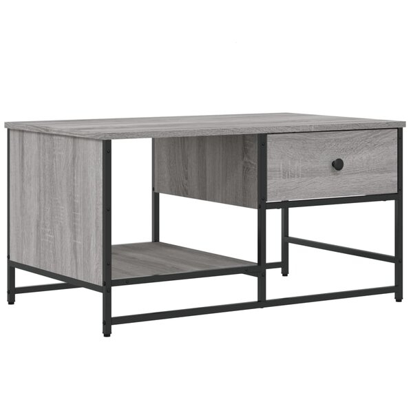 vidaXL Table basse sonoma gris 85 5x51x45 cm bois d'ingénierie