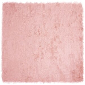 vidaXL Tapis en fausse Tafalla Rose 120 x 120 cm Polyester