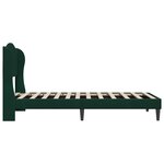 vidaXL Cadre de lit avec tête de lit Vert foncé 100 x 200 cm Velours