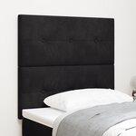 Tête de lit LED vidaXL Noire 90 cm Velours