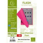 Paquet de 100 sous chemises 80g FLASH format A4 100% RECYCLE bleu foncé EXACOMPTA