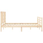 vidaXL Cadre de lit avec tête de lit 140x200 cm bois massif
