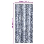vidaXL Moustiquaire Bleu et blanc 90x200 cm Chenille