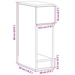 vidaXL Table de chevet avec tiroir blanc 20x36x60 cm