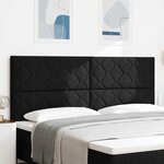 vidaXL Tête de Lit en Tissu Geometric Manuel Noir 200 cm tissu