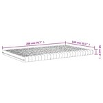 vidaXL Matelas en mousse blanc 140x200 cm 7 zones dureté 20 ILD