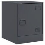 vidaXL Tables de chevet 2 Pièces anthracite 34 5x39x44 cm acier