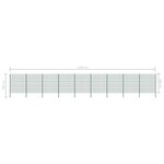 Vidaxl panneau de clôture avec poteaux fer 15 3 x 2 m vert