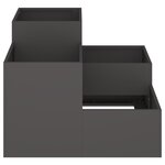 Jardinière vidaXL 80x80x60 cm Acier Noir