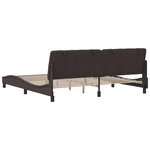 vidaXL Cadre de lit sans matelas marron foncé 200x200 cm tissu