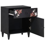 vidaXL Table de chevet avec tiroir Multicolore 50 x 33 x 60 cm