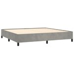 vidaXL Sommier à lattes de lit et matelas Gris clair 200x200cm Velours
