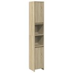 vidaXL Armoire de salle de bain Chêne sonoma 30x30x183 5 cm Aggloméré